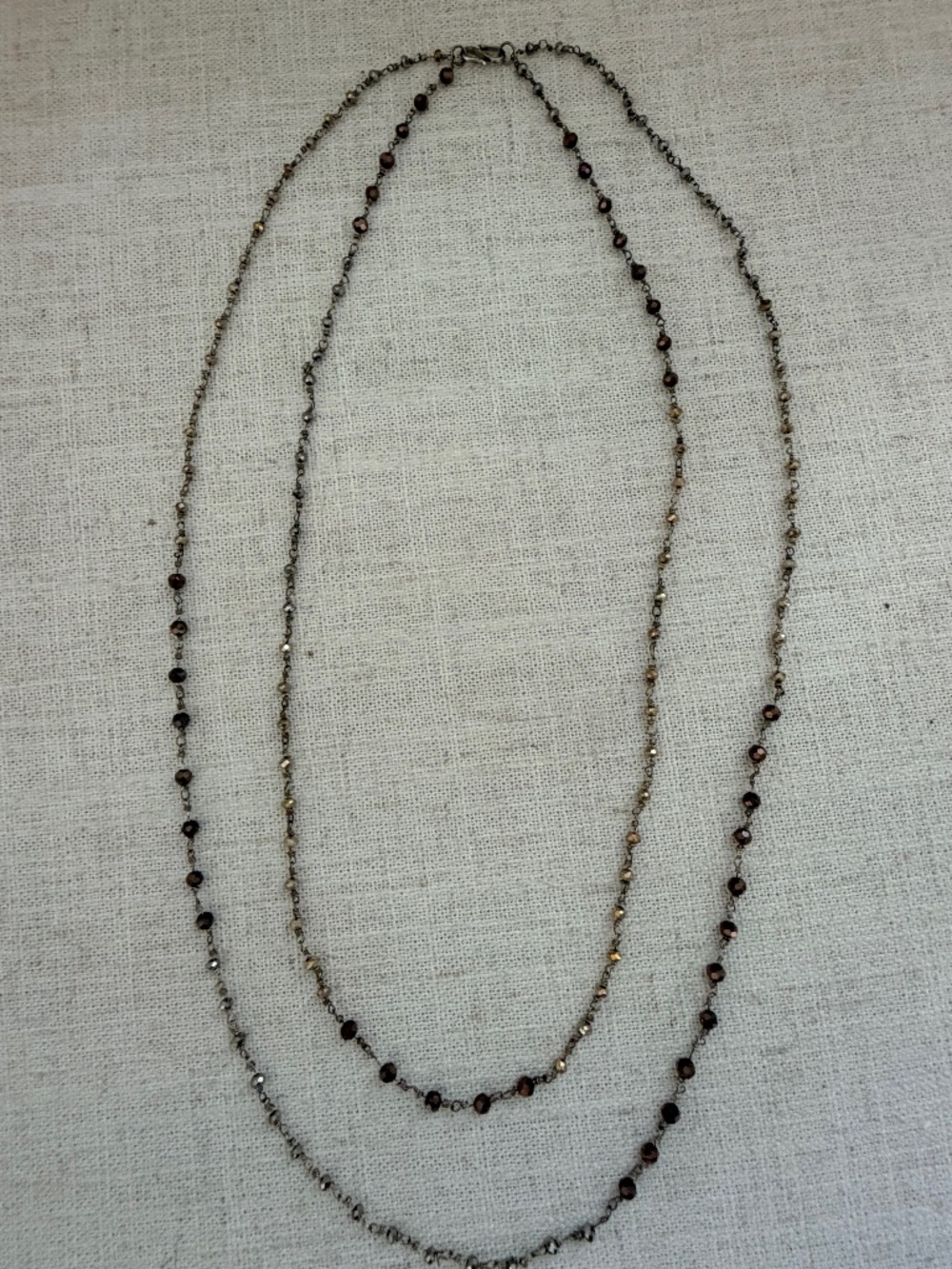 Stella & Dot Gitane Long Faceted Beaded Necklace 47.5”